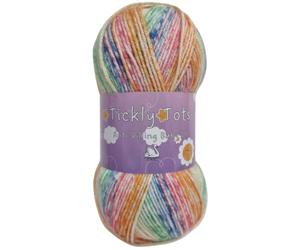 Cygnet Tickly Tots DK 100g - Self-Striping Acrylic Knitting Yarn (Make Rainbows 7111)
