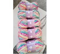 Cygnet Tickly Tots Double Knitting Crochet Yarn Wool - 5x100g Balls - Starlight