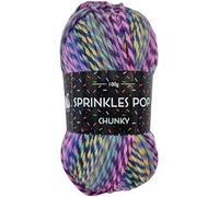 Cygnet Yarn Sprinkles POP Chunky 100% Acrylic Multicoloured 5X 100g Shade - 643 Rainbow Sherbet