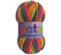 Cygnet Yarns DK Acrylic Prints Yarn, 100% Acrylic, 4.00mm Needles, 100g Balls, 290m Length per Ball, Brightly Striped Colorway (Rainbow 690)