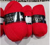Cygnet Yarns Glittery DK 5 Balls X 100g Double Knitting 282m Glitter Knitting Crochet RED Berry 120