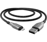 Cygnett Armoured Lightning To USB-A Cable - 2m - Black / Grey, Black
