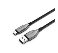 Cygnett Armoured USB-C to USB-A (USB 2.0) Cable 60W Fast Charging (1m, Black)