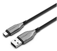 Cygnett Armoured USB-C to USB-A (USB 2.0) Cable 60W Fast Charging (1m, Black) Bl