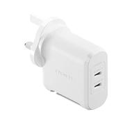 Cygnett PowerMaxx 70W Dual Port GaN Wall Charger - White UK -
