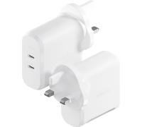 Cygnett PowerMaxx 70W Dual Port GaN Wall Charger - White, White