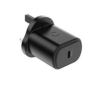 Cygnett PowerPlus 20W USB-C PD Wall Charger UK - Black - Wall Plug, Fast Charging -