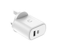 Cygnett PowerPlus 32W USB-C Wall Charger with Dual Ports UK - White -