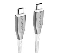 CYGNETT USB-C to USB-C Armoured Charge 100W and Sync 480 Mbps 1m, White