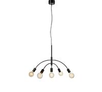 Cygnus 5 Arm Ceiling Pendant Light - Black