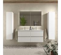 Cygnus bath Bequia Vanity Unit 120Cm Matt White Basin Ceramic