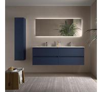 Cygnus bath Bequia Vanity Unit 160Cm Matt Blue Vilna Basin Solid Surface