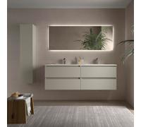 Cygnus bath Bequia Vanity Unit 160Cm Matte Grey Vilna Basin Solid Surface
