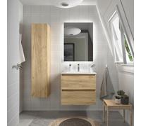Cygnus bath Bequia Vanity Unit 60Cm Oak Basin Ceramic