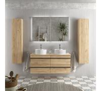Cygnus bath Born Vanity Unit 120Cm Oak Worktop Basin Ceramic