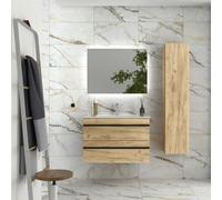 Cygnus bath Born Vanity Unit 80Cm Oak Basin Ceramic