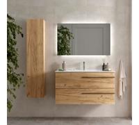 Cygnus bath Yara Vanity Unit 100Cm Oak Basin Ceramic
