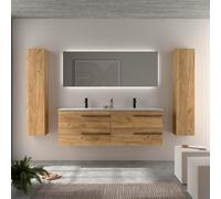 Cygnus bath Yara Vanity Unit 160Cm Oak Vilna Basin Solid Surface