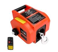 Cygrd Electric Boat Winch, Reversible Electric Trailer Winch 12V DC, Power-in, Power-Out and Freewheel Operations for Boats 2000 lbs with Wireless Remote Control and Hand Crank