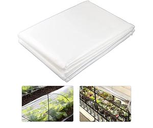 CYH 2M X 3M Thick Clear Heavy Duty Polythene Plastic Sheeting Proof Membrane Garden Grow Polythene Cover Sheets for Gardening Insulation and Building Rubble Protection 125Mu / 500G