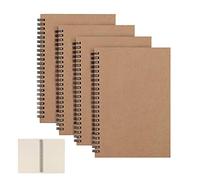 CYH 4 x A5 Notebook with Spiral Binding, Spiral Notebook, 100 Pages/50 Blank Sheets, A5 Sketchbook for Sketching, Diary, Notes or Planning