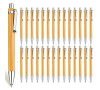 CYH Bamboo Wooden Ballpoint Pen Set, 30 Pieces Wooden Ballpoint Pen Writing Instrument, Sustainable Ballpoint Pen Set for Writing, Journaling, Office Everyday Life, School, Graduation Gift