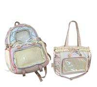CYHAI School Bag Women'S Bag Set Two-Piece Pain Bag Back To School Season Back To School Season Backpack Lace Lightweight Cute Backpack