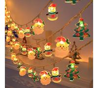 Cyhhsy Christmas Decoration String Lights Father Christmas, Snowman, Tree String Lights (3m/10ft) 20 LED for Indoor Outdoor Home Festive Party Decoration. [Energy Class A]