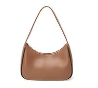 CYHTWSDJ Shoulder Bags for Women, Cute Hobo Tote Handbag Mini Clutch Purse with Zipper Closure, Coffee&black, L