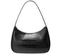 CYHTWSDJ Shoulder Bags for Women, Cute Hobo Tote Handbag Mini Clutch Purse with Zipper Closure, Crocodile&black, L