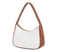 CYHTWSDJ Shoulder Bags for Women, Cute Hobo Tote Handbag Mini Clutch Purse with Zipper Closure, White Brown B, L