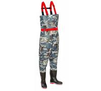 CYHTYM Hip Waders Blue Camouflage Fishing Hip Waders， Waterproof Thickened Knee Boots(6.5)