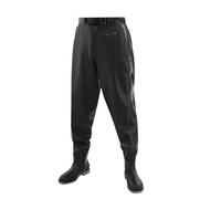 CYHTYM Hip Waders PVC Hip Waders for Men Waterproof, Suitable for Fishing, Exploration, Water Work, Car Washing(Black,6.5)