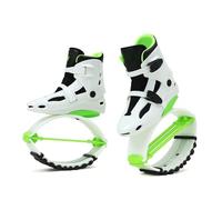 CYHTYM Kangaroo Jump Shoes 3 Spring Kangaroo Shoes, Adjustable Comfort Bouncing Moon Boots, Indoor and Outdoor Sports, Fitness, And Entertainment(White green,XL(39-41))