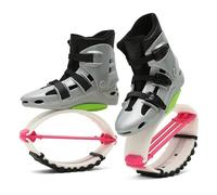 CYHTYM Kangaroo Jump Shoes 3 Spring Kangaroo Shoes, Adjustable Comfort Bouncing Moon Boots, Indoor and Outdoor Sports, Fitness, And Entertainment(Silver pink,L(36-38))