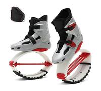 CYHTYM Kangaroo Jump Shoes Bouncing Kangaroo Jumping Shoes, Men And Women's Fitness Training Aerobic Exercise Moon Boots, With Storage Bag, Weighing 44-242 LB(Red Silver,XXL(42-44))