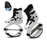 CYHTYM Kangaroo Jump Shoes Bouncing Kangaroo Jumping Shoes, Men And Women's Fitness Training Aerobic Exercise Moon Boots, With Storage Bag, Weighing 44-242 LB(Black white,XL(39-41))