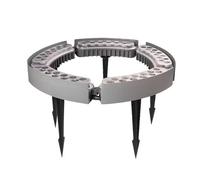 CYHTYM Palm Tree Lights Expandable Ring Palm Tree Light, White Warm Yellow DC24V Landscape Spotlight，Lawn Courtyard Park LED Lights(White Light,5 Sets 220V)