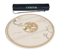 CYHTYM Round Mahjong Mat with Black Storage Bag, Anti Slip and Noise Reduction(70CM/27.5")