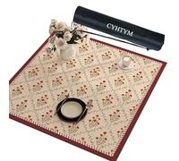 CYHTYM Square Mahjong Mat, Leather Noise Reduction and Anti Slip Table Mat, Can Be Cut Arbitrarily(Red1,100CM/39.3")