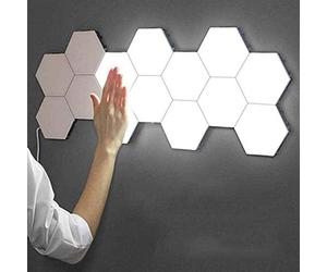 CYHY Splicing LED Smart Light, Wall Lamp Hexagonal, Panels A Bright LED For Lighting A Wall For Inside, Modular Touch Sensitive Lights honeycomb Decorative (Size : 8piece)