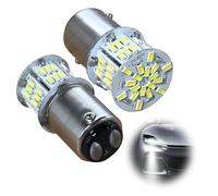 Cyiamku 2 PCS P21/5W 1157 BAY15D LED Brake Light Bulb, Bulb 12V-24V 7528 2357 2057 BAY15D LED Replacement for Brake Tail Light for Car, RV, Trailer, Boat, 54SMD 3014 Chipset, White Light, 300lm Per