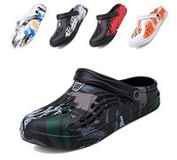CYian Mens Womens Garden Clogs Quick-Dry Mesh Slipper Lightweight Sandals with Adjustable Strap Non-Slip Water Shoes for Indoor Outdoor-E Green-UK 11