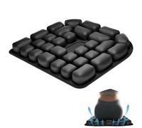 Cyiecweu Hollow Seat Cushions, Press Type Inflatable Soft Sitter Cushion, Anti-slip High Elasticity Coccyx Cushion for Tailbone Pain, Pressure Relief Cushion for Office Chair, Wheelchair, Cars, Black