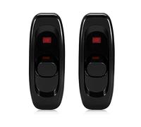 CYIOU 2Pcs Inline Switch Low Profile Torpedo Switch AC 250V 10A for Bedside Lamp Desk Table Light Electrical Cord (Black)