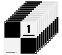 Cyiwniao 10 Pack Ground Control Points for GCP Drone,Center Eyelet Numbered 0-9, 24" x 24" Black/White Aerial Marker Target UAV for Pix4D Compatible Mapping and Surveying