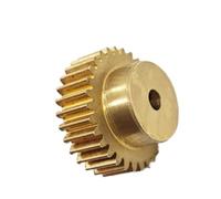 CYJAZNHH 0.5 Module Brass Spur Pinion Gear For Step Motor 26-30 Teeth Bore 4-6.35mm(30 teeth Bore 4mm)