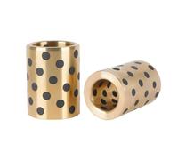 CYJAZNHH 2 Pcs Self-Lubricating Graphite Copper Bushing 10mm ID Multiple Sizes(10x14x15mm)