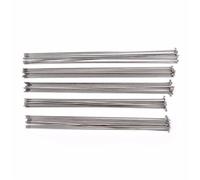 CYJAZNHH Bicycle Wheel Spoke, Mountain Road Bike Spokes Silver 253-290mm 304 Stainless Steel 14G Pack Of 10(255mm)
