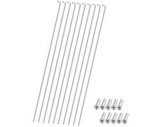 CYJAZNHH Bicycle Wheel Spoke, Pack Of 10 14G 2mm Stainless Steel Road Bike Spokes And Nipples (250-296) mm(10pcs -255MM)